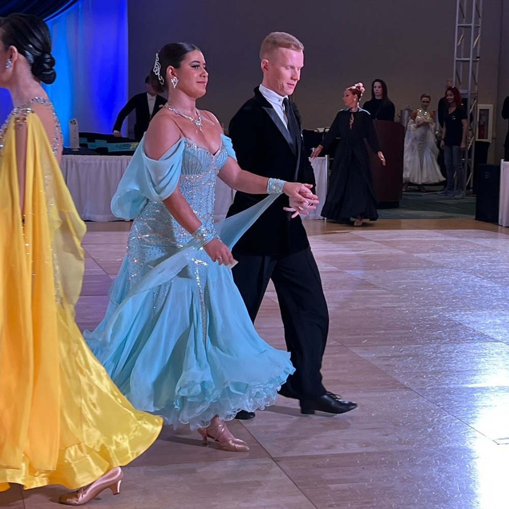 Blue Dore Ballroom Competition Dress - Picture 4 of 8